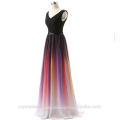 Wholesale Cheap Gradient Long Prom Dresses 2016 Cap Sleeve Chiffon Evening Dress Pleats Colorful Women Bridesmaid Dresses LBL62